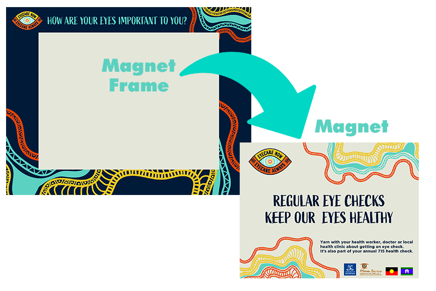 sample of magnet and pop out