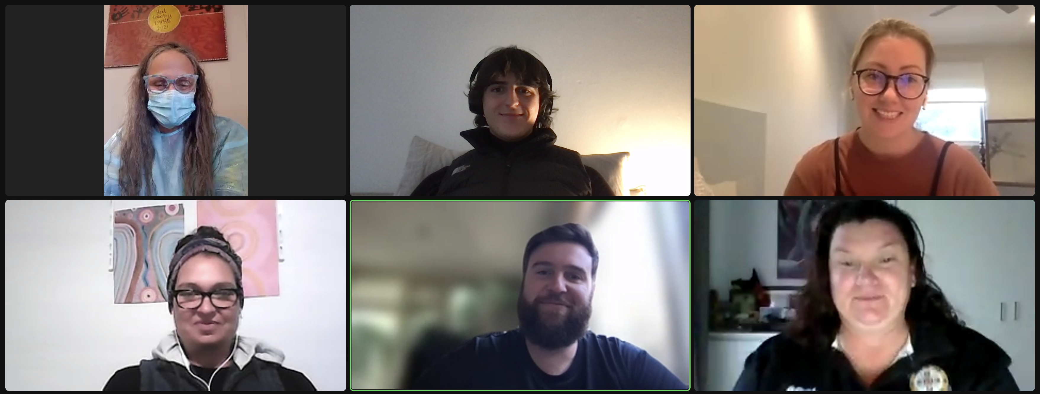 6 steering committee members meeting on zoom